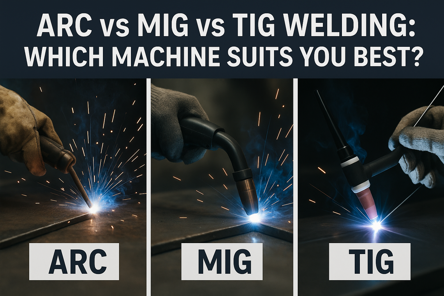 ARC vs MIG vs TIG Welding: Which Machine Suits You Best?